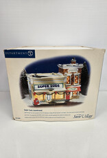 Department 56 Original Snow Village Super Suds Laundromat - Lighted