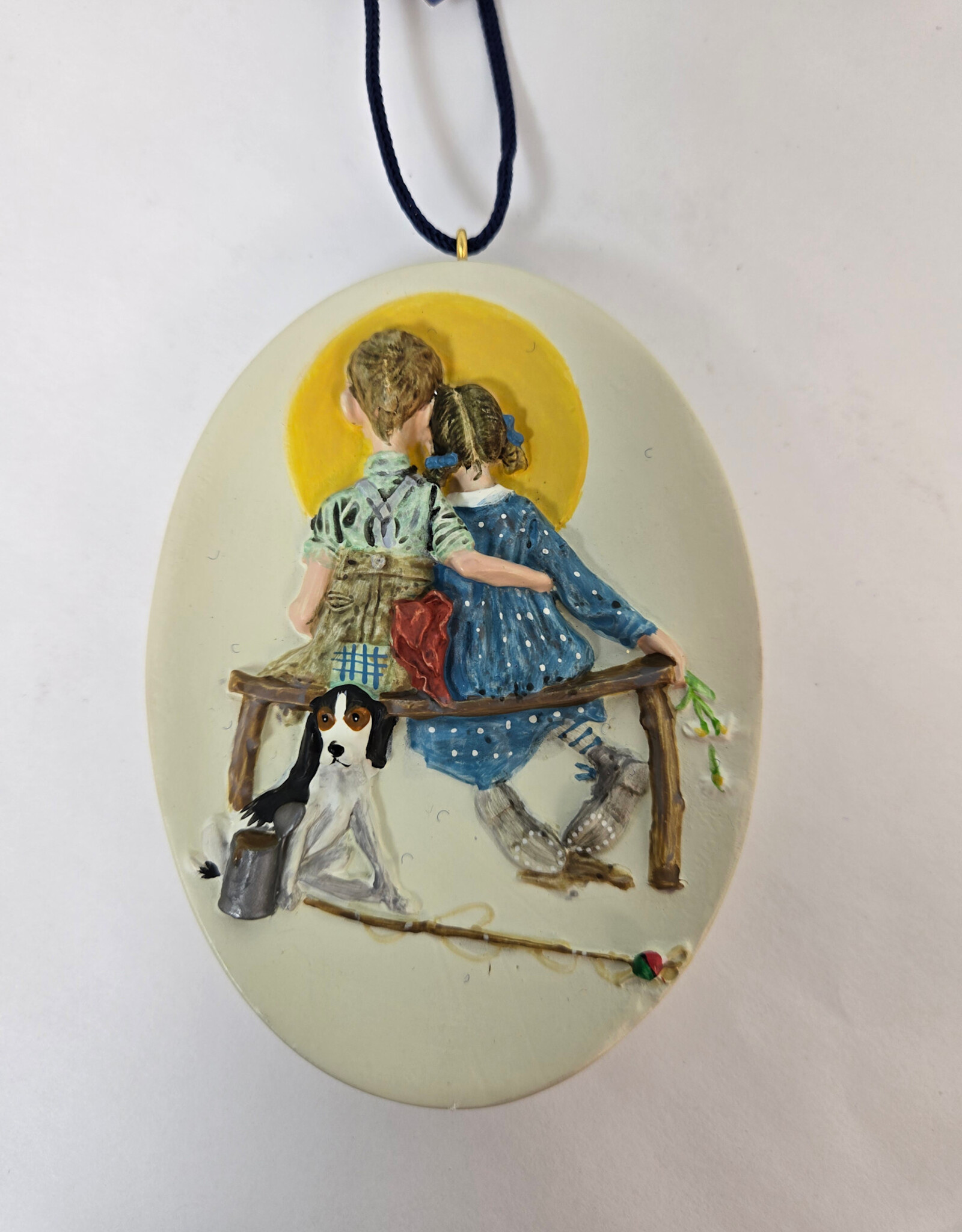 Hallmark Keepsake Norman Rockwell Little Spooners Ornament 1996