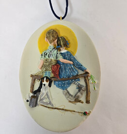 Hallmark Keepsake Norman Rockwell Little Spooners Ornament 1996
