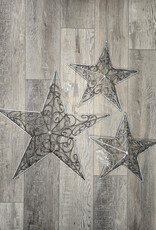 Set of 3 Decorative Metal Stars