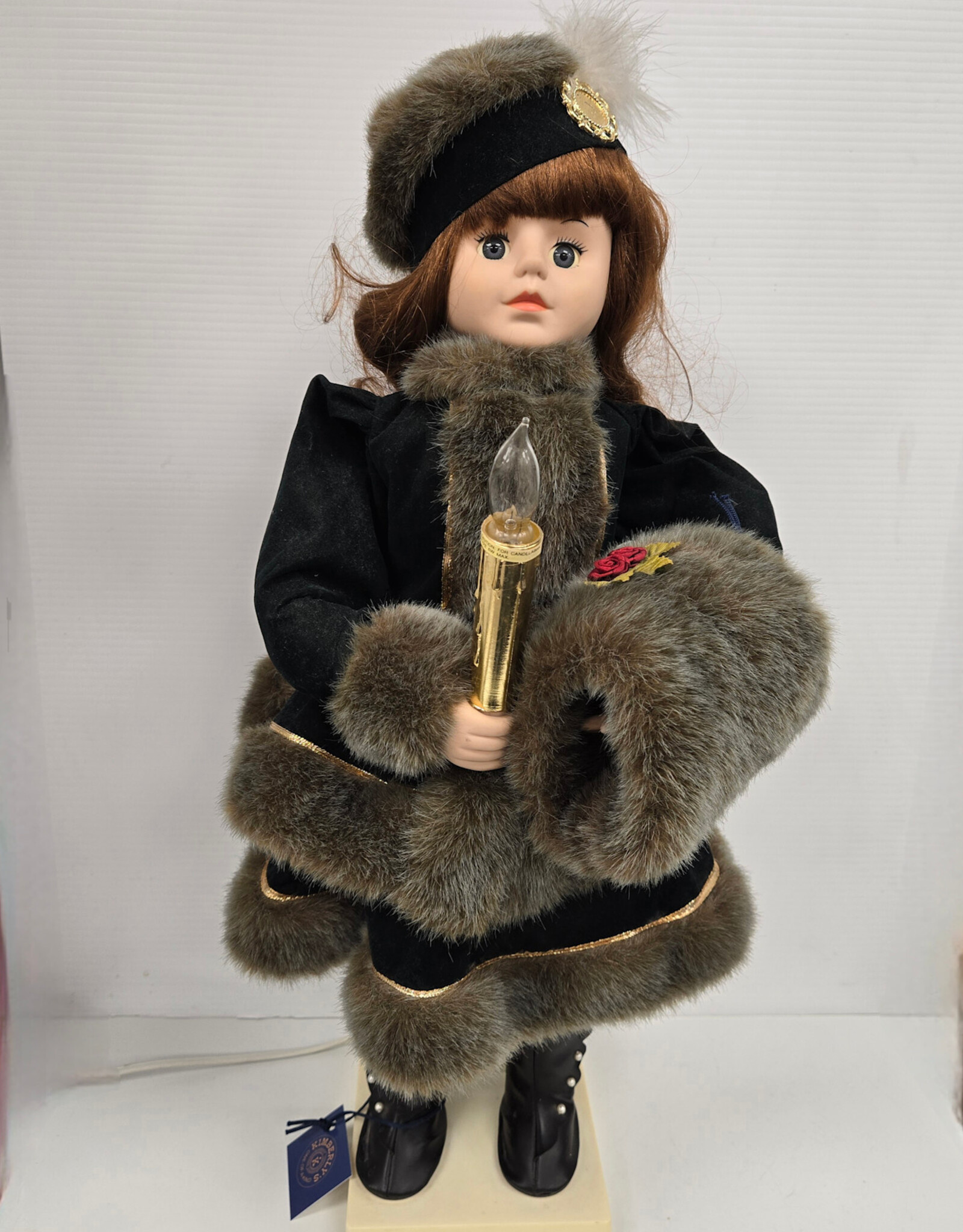 Vintage 24" Telco Christmas Animated Victorian Girl