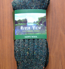 Men's Neppy Wool Socks - Green