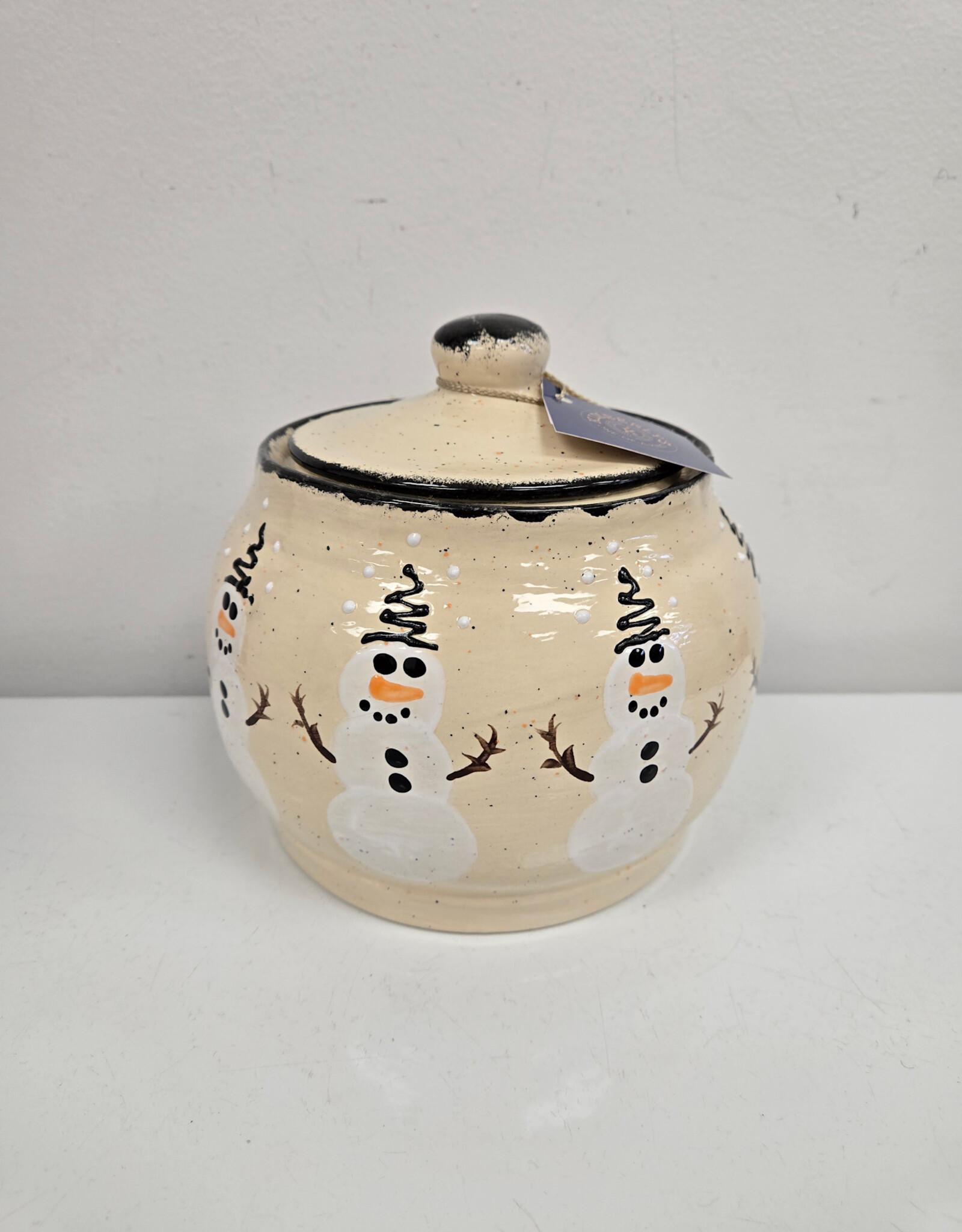 Clayworks & Candles Snowman Snack Jar - S179