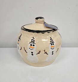 Clayworks & Candles Snowman Snack Jar - S179