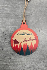 Wood Ornament OR-21 Merry Christmas Santa