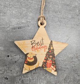 Wood Ornament OR-9 Best Holidays