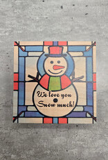 Solid Maple Wood Coaster #1631  - Snowman