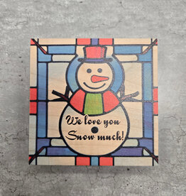 Solid Maple Wood Coaster #1631  - Snowman