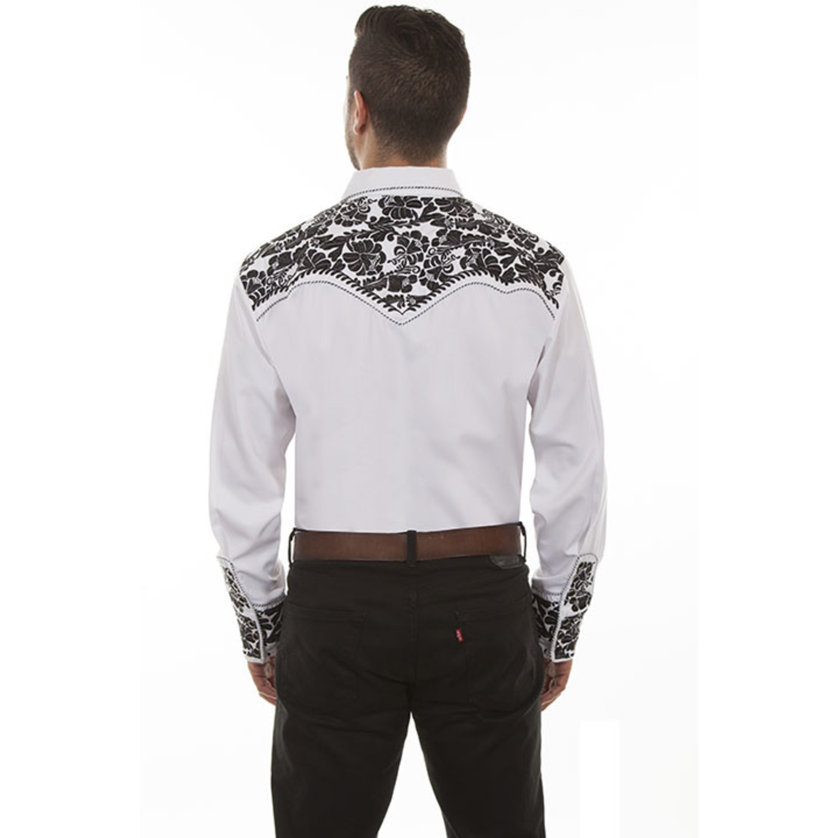 Men's Scully White Black WBK P-634