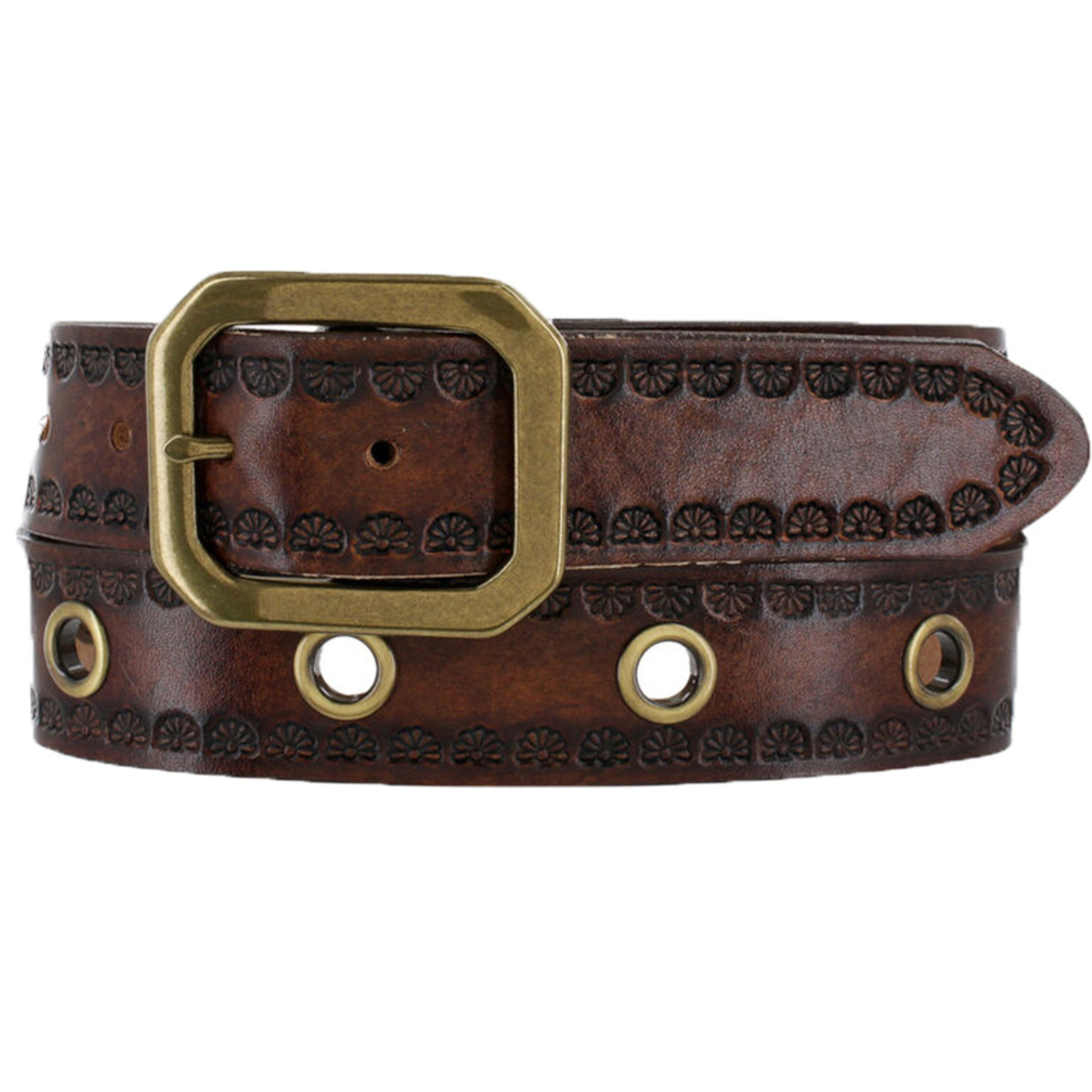 Leegin Justin Rancho Viejo Western Belt Tan C13844