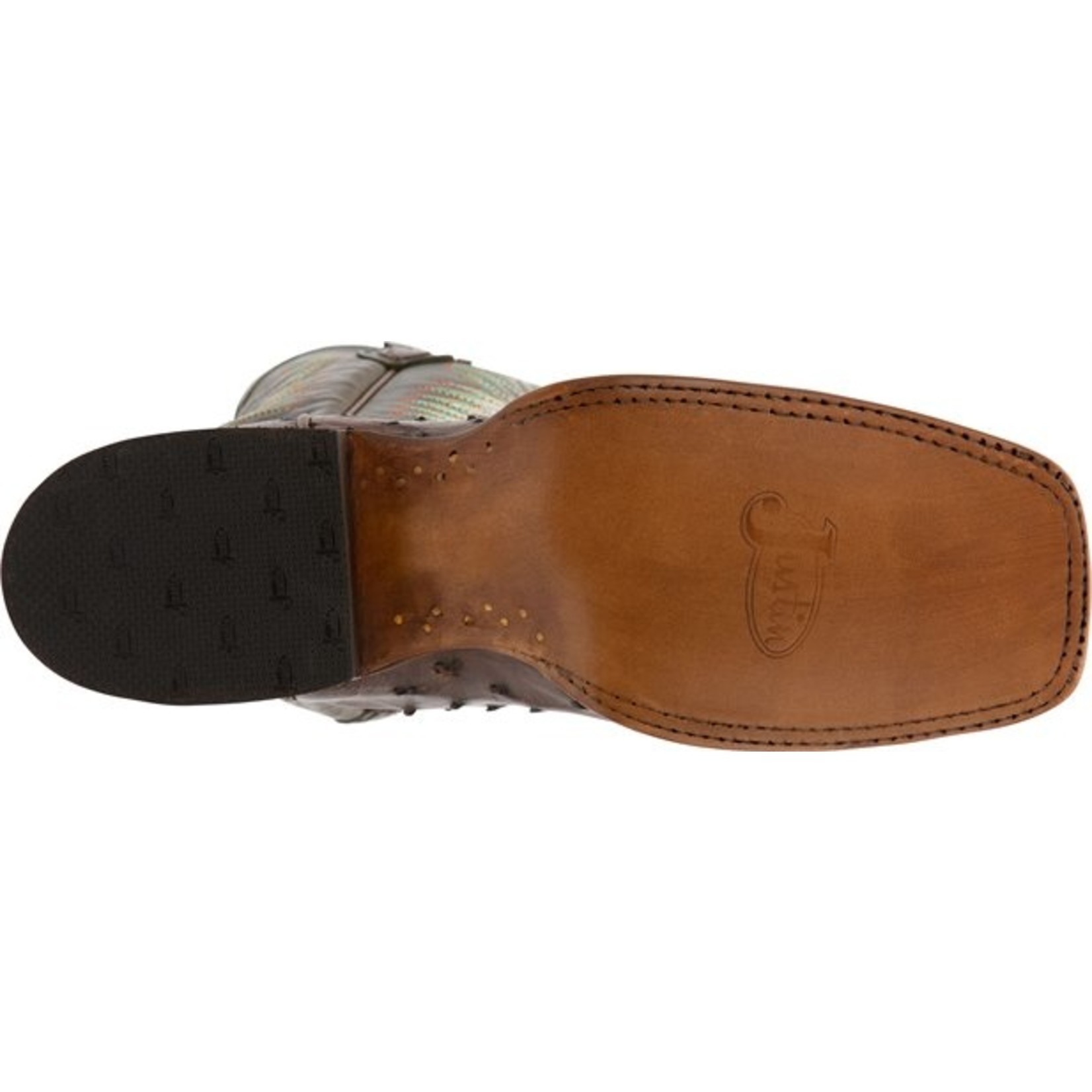 JUSTIN Men's Justin Square Toe Full Quill Ostrich Pascoe 8096