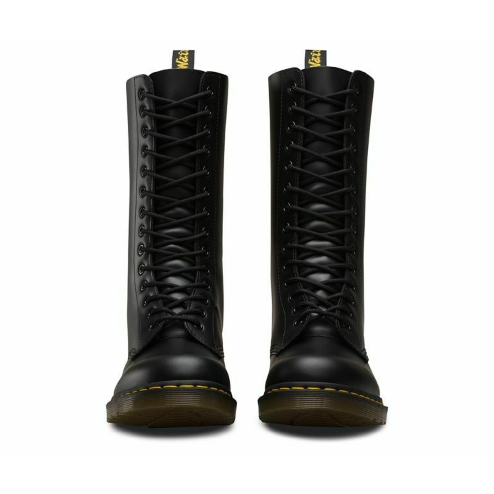 1914 Smooth Leather Tall Boots in Black