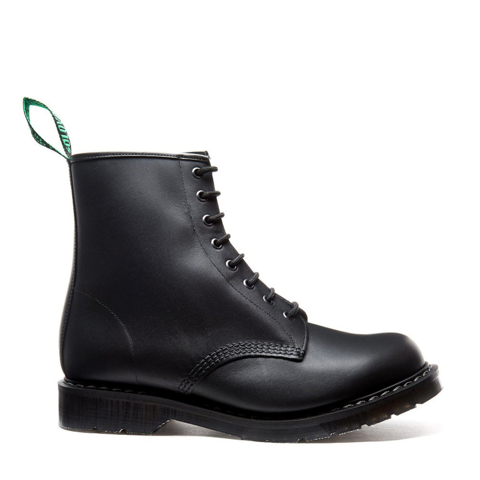 Solovair Black Greasy 8 Eyelet Derby Boot - Chester Boot Shop