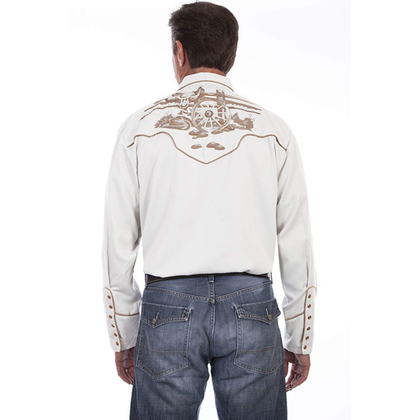 Men's Scully Wagon Wheel Embroidery P-902X