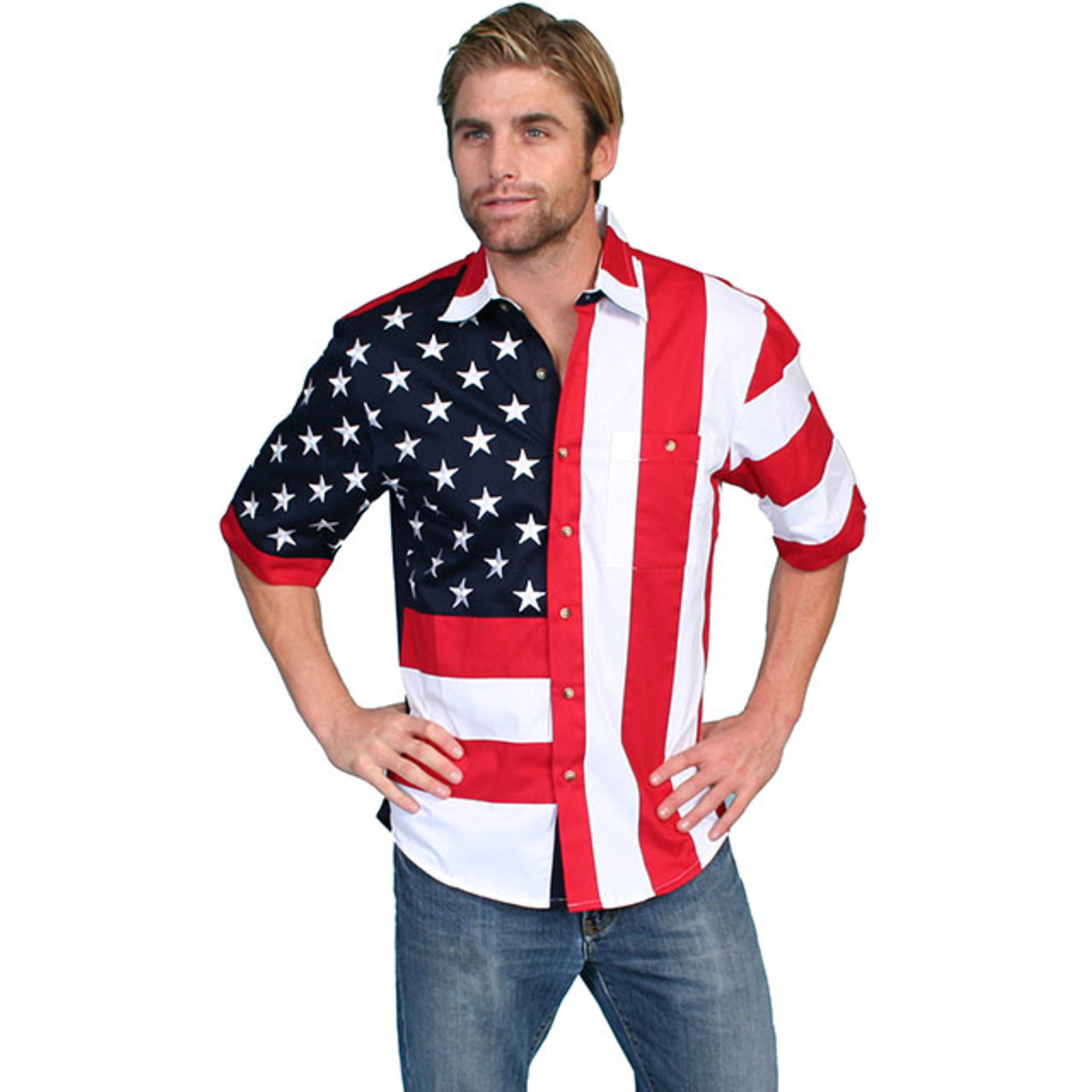 Men's Scully Flag Shirt Short Sleeve RW029SS