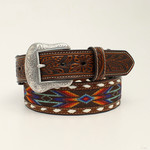 Nocona 1 1/2" Ribbon Buck Lace Tabs Multi Color Belt