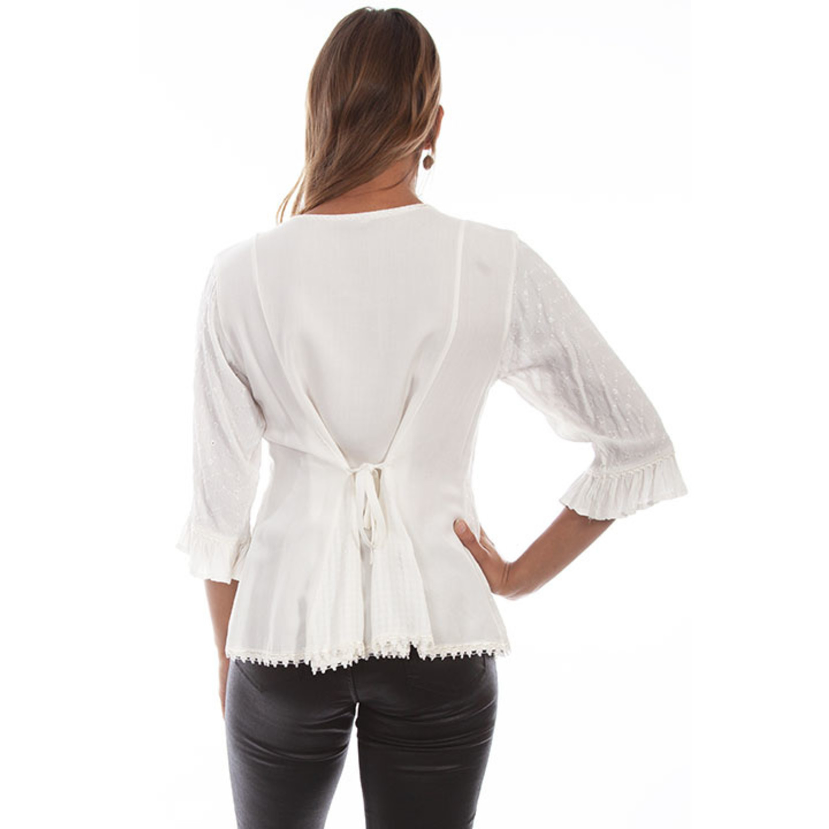 Women's Scully Ivory Front Button HC67