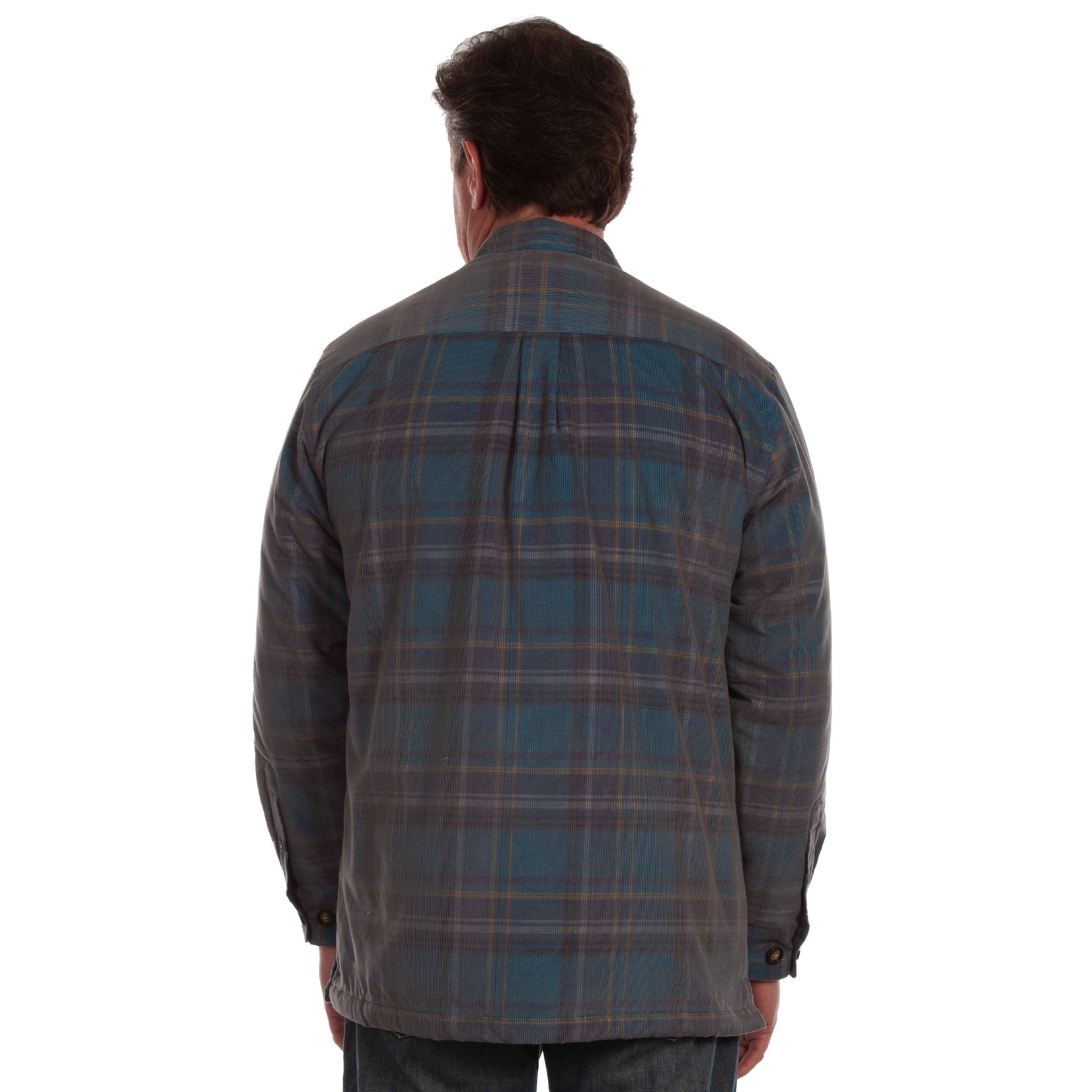 Men's Scully Sherpa Lined Plaid Navy Blue 5332
