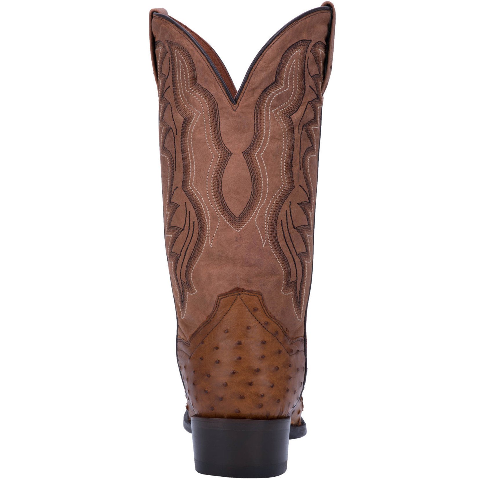 Dan Post Men's Dan Post Tempe Full Quill Ostrich Saddle Brown DP2323