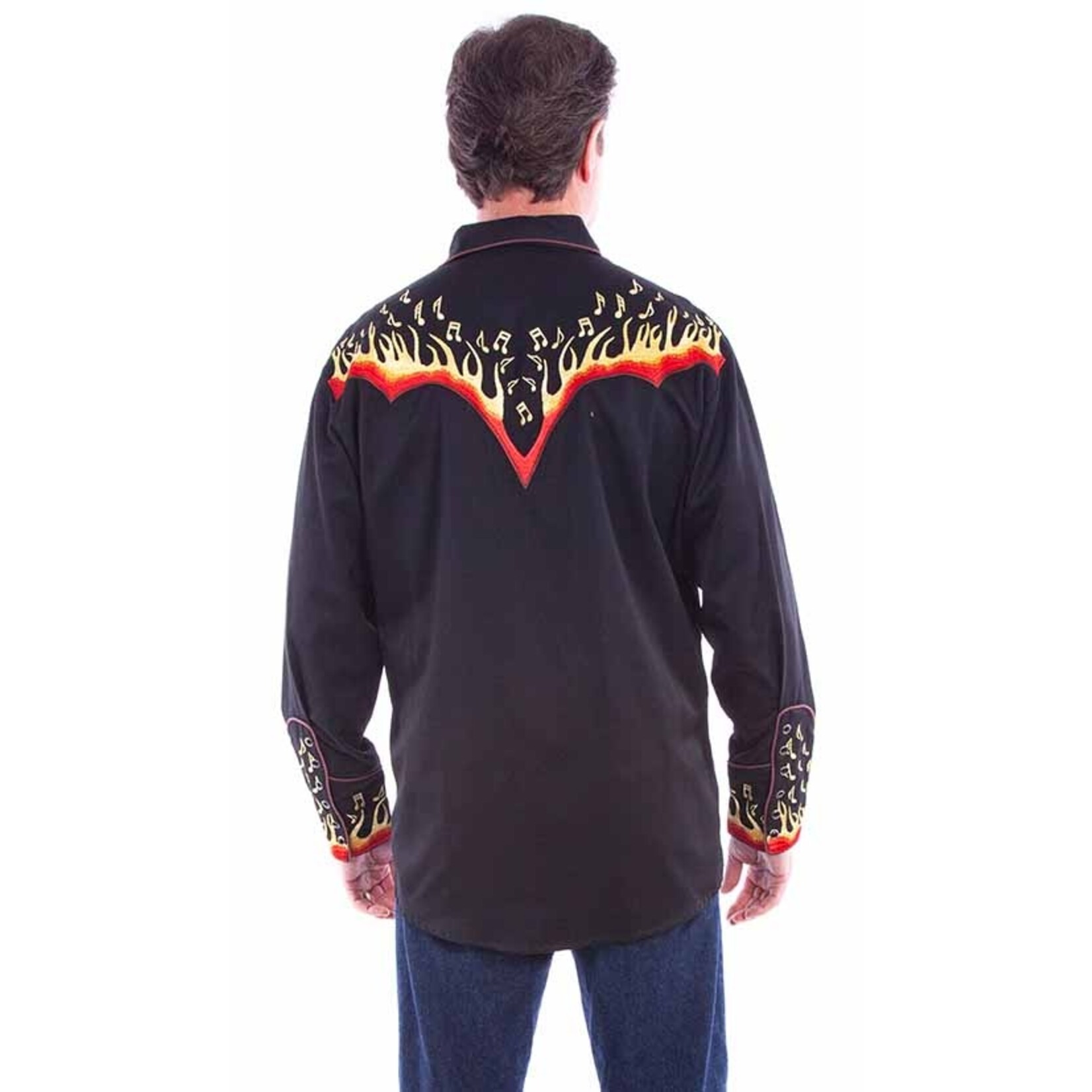 Men's Scully Flames To Notes P-826