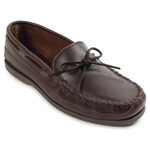 Minnetonka Men's Minnetonka Double Bottom Hardsole Dark Brown 768