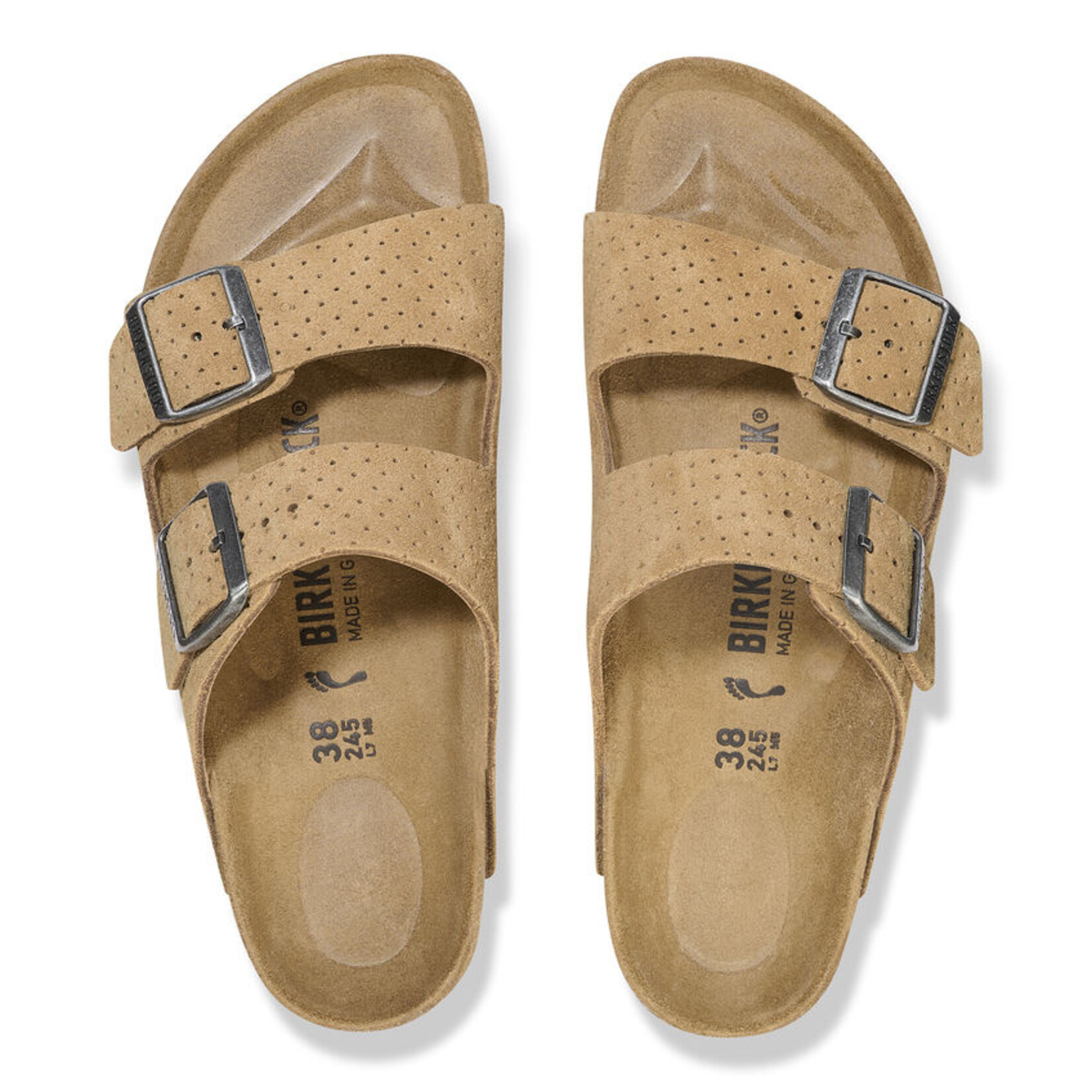 Birkenstock Women's Arizona Emboss Dots New Beige 1027066