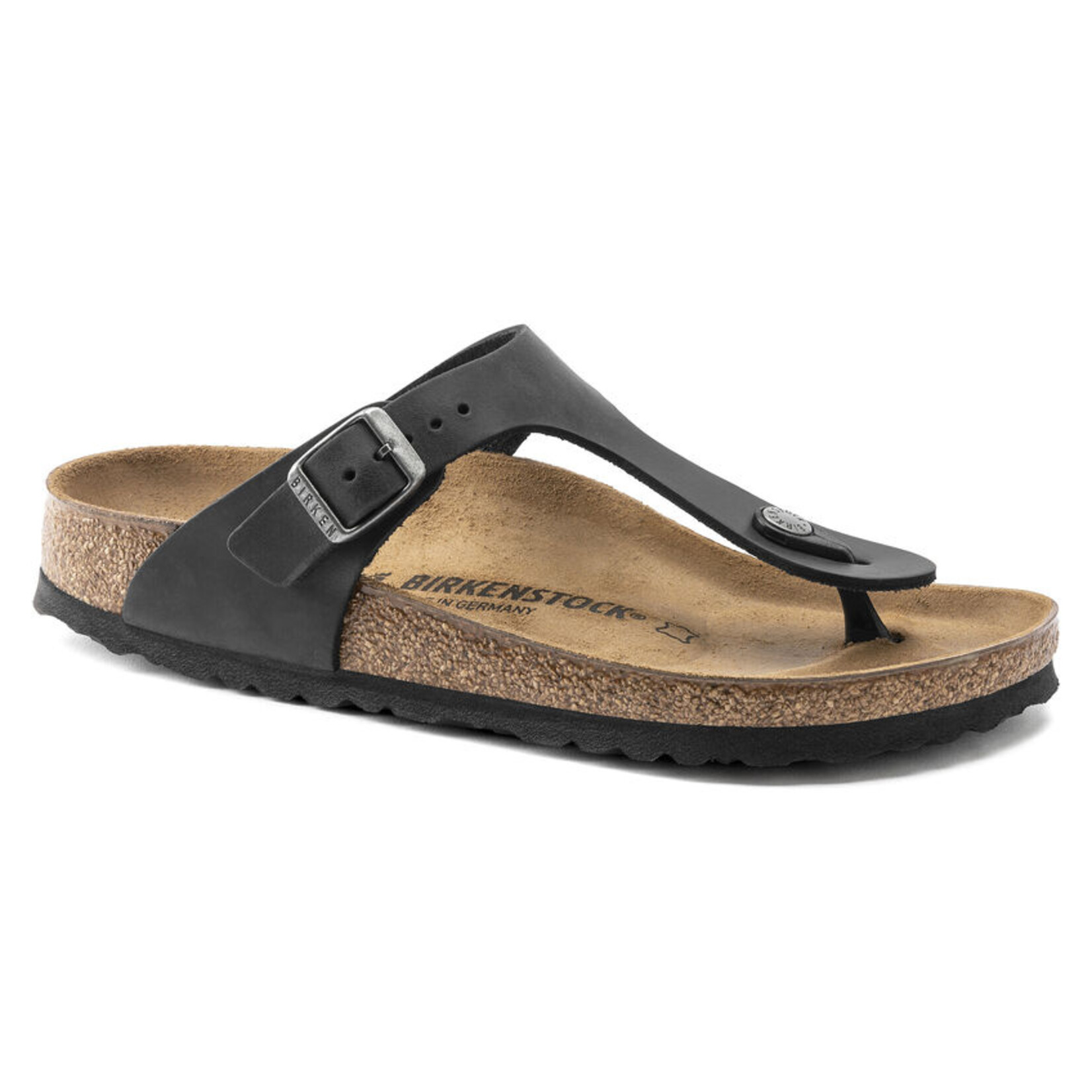Birkenstock Women's Birkenstock Gizeh Oiled Black 0845251 Sandal