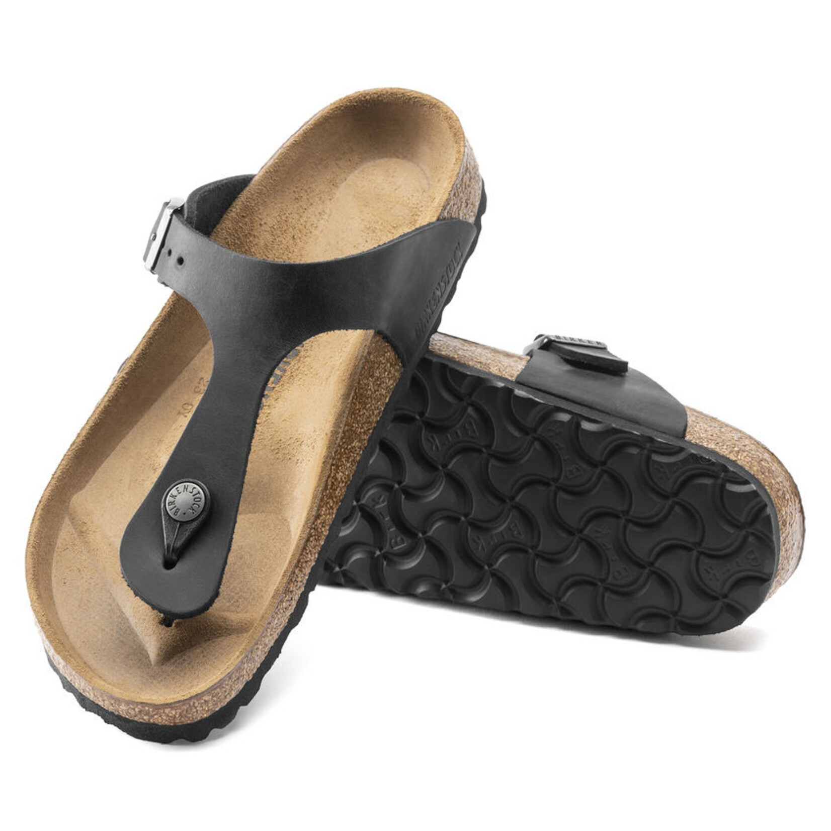 Birkenstock Women's Birkenstock Gizeh Oiled Black 0845251 Sandal