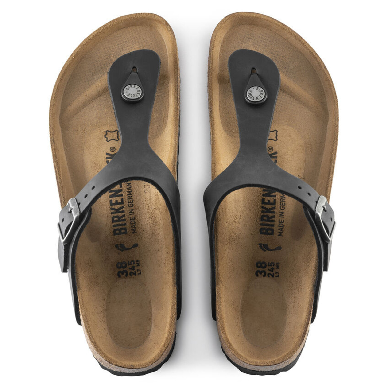 Birkenstock Women's Birkenstock Gizeh Oiled Black 0845251 Sandal