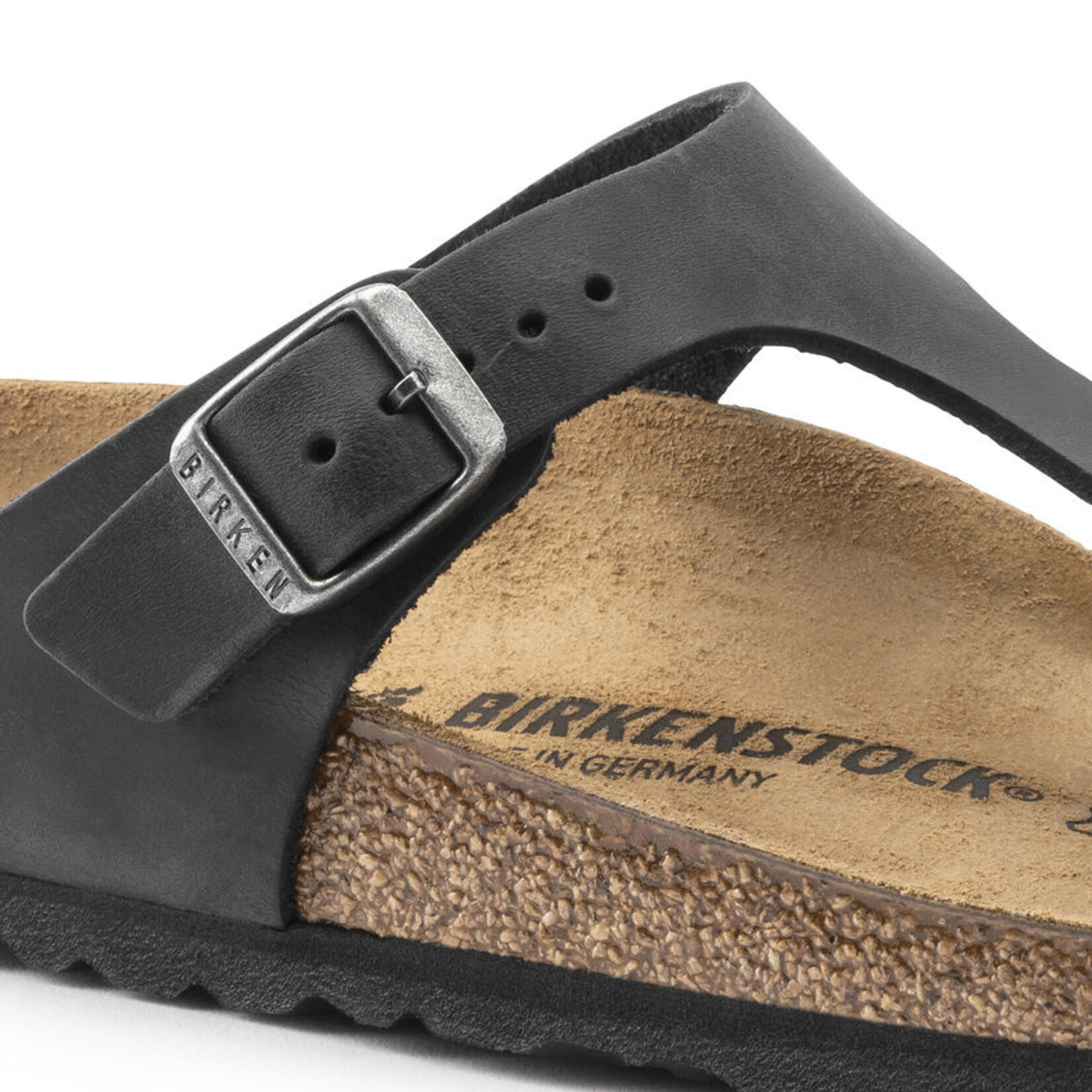 Birkenstock Women's Birkenstock Gizeh Oiled Black 0845251 Sandal