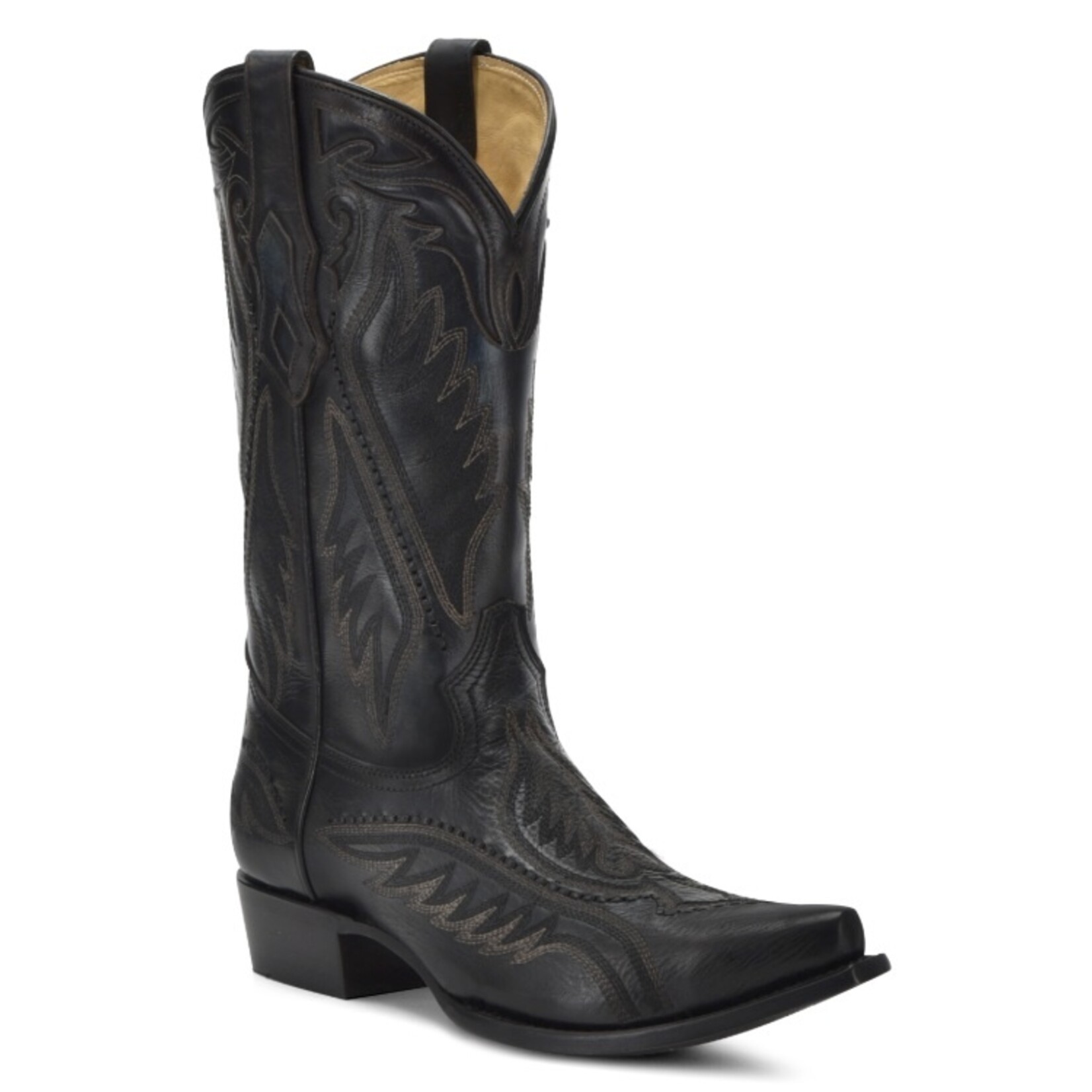 Corral Boots Black Blue Embroidery C4149 Men's