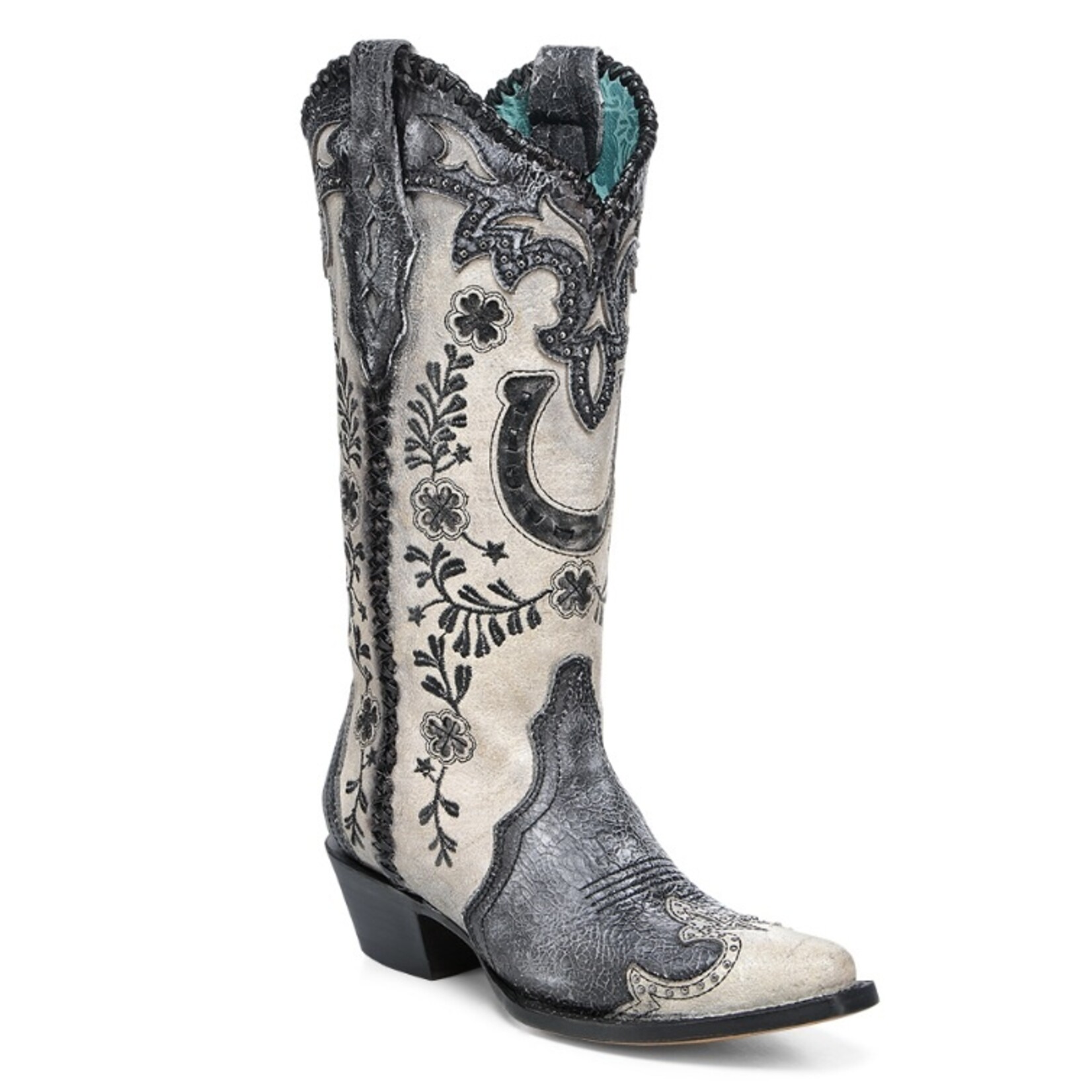 Corral Boots Horseshoe Overlay Grey White A4864