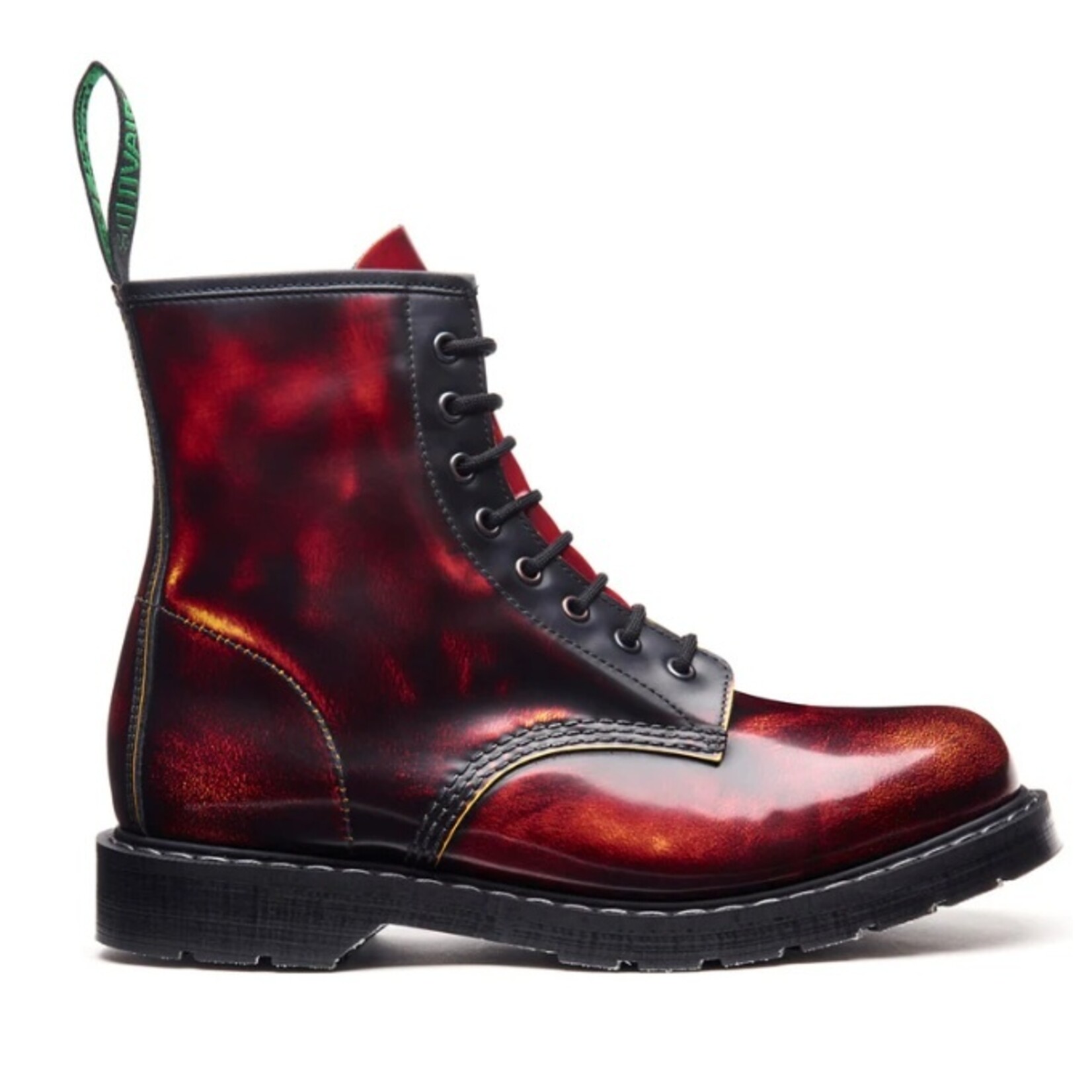 SOLOVAIR Solovair Flame Rub-Off 8 Eye Derby Boot