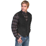 Scully Black Suede Boar Vest 504-19