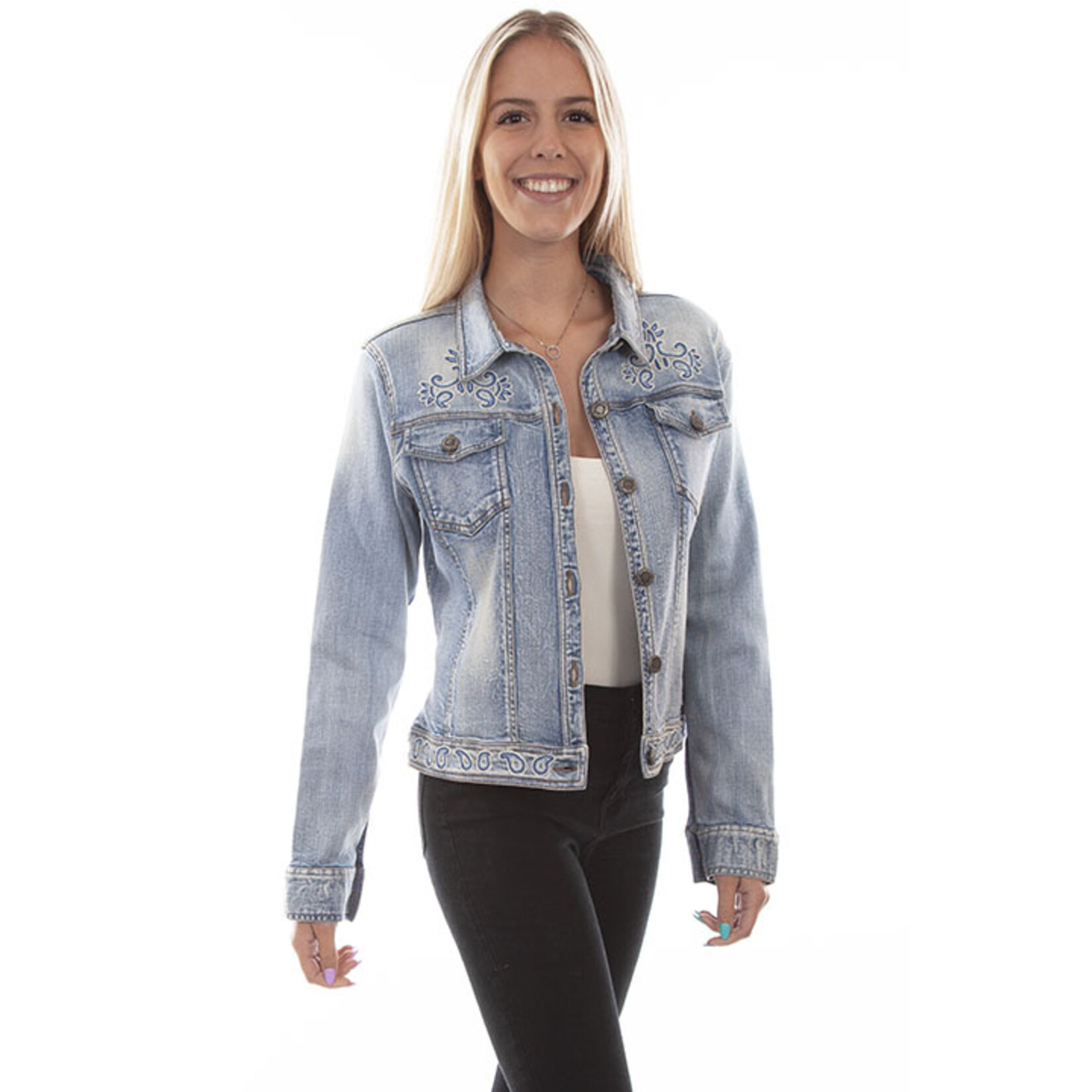 Scully Denim Beaded Jean Jacket HC734