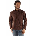 Scully Embroidered Shirt Mocha Floral P-634