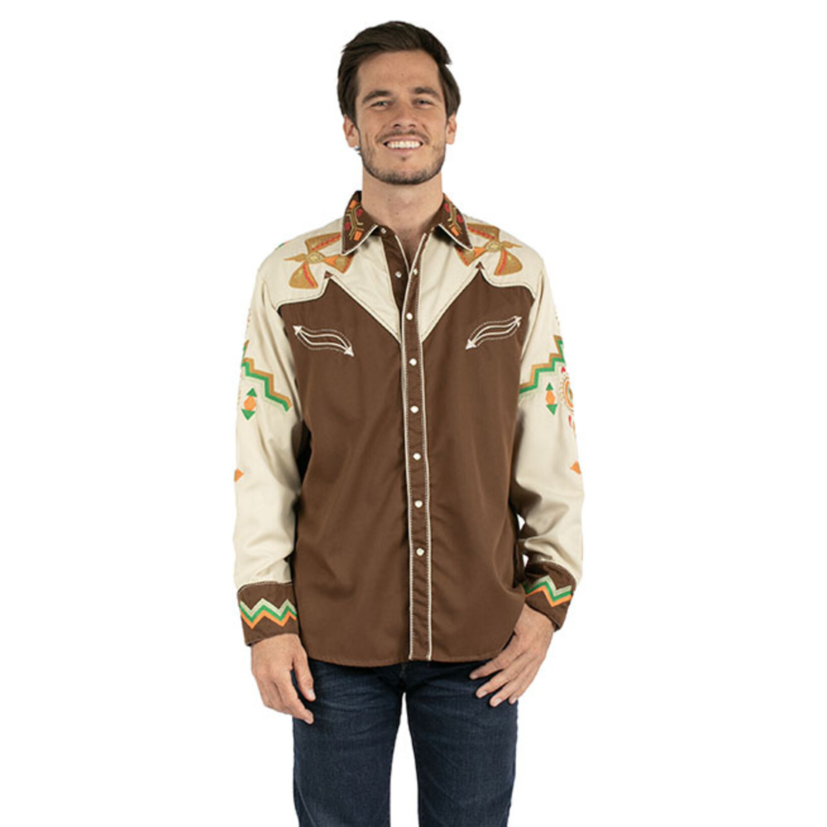 Scully Western Phoenix Shirt Brown P-734