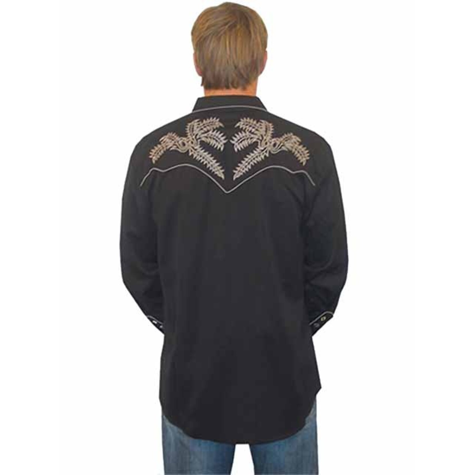 Scully Boot Stitch Western Shirt Black P-922