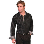 Scully Skull Stripe Black Shirt PS-093