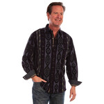 Scully Signature Ikat Shirt Blue PS-317