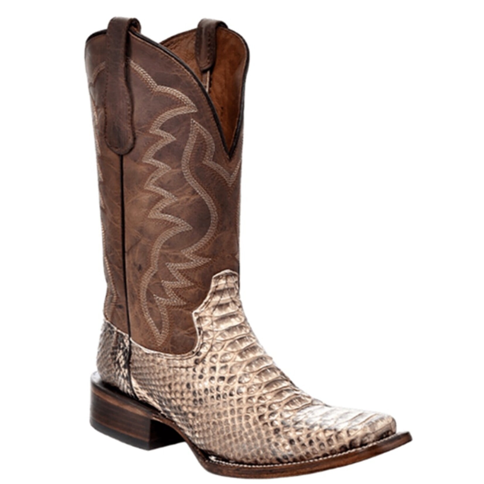 Circle G By Corral L5740 Natural Python Square Toe Men's