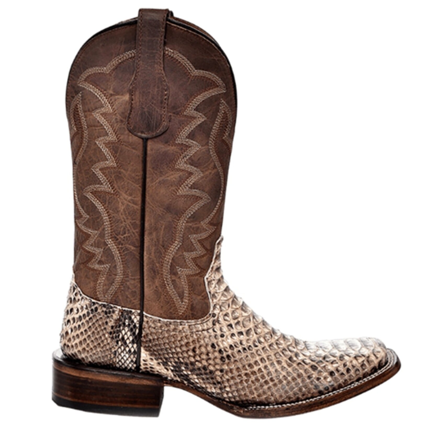 Circle G By Corral L5740 Natural Python Square Toe Men's