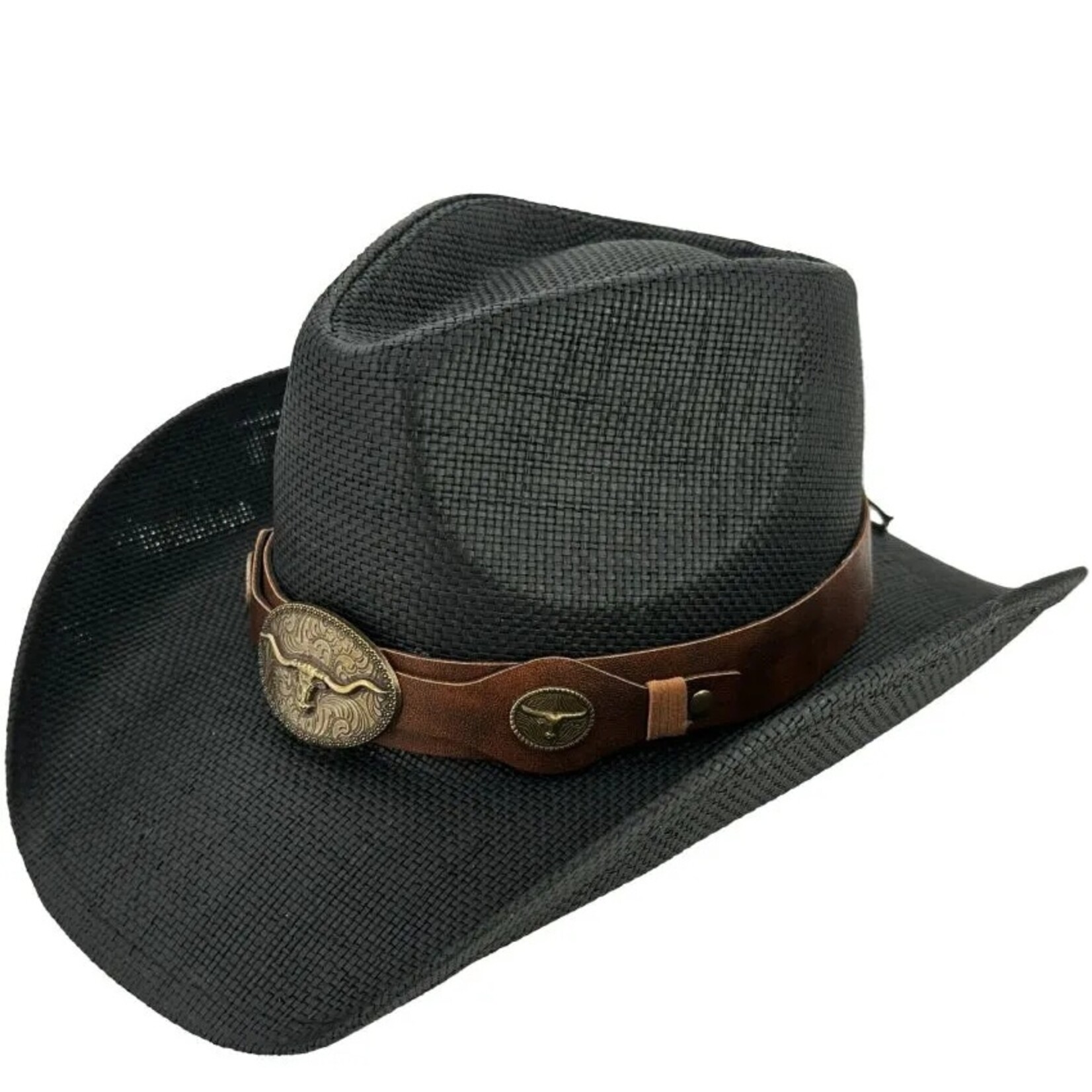 Buy4Store Buy 4 Store Black Straw Cowboy Hat 14027