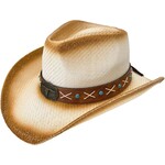 Buy4Store Buy 4 Store Brown/Tan Long Horn Straw Hat 12847