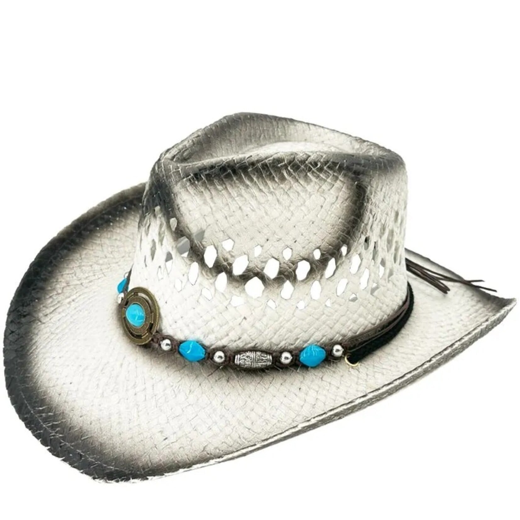 Buy4Store Buy 4 Store White Straw Cowboy Hat 08992