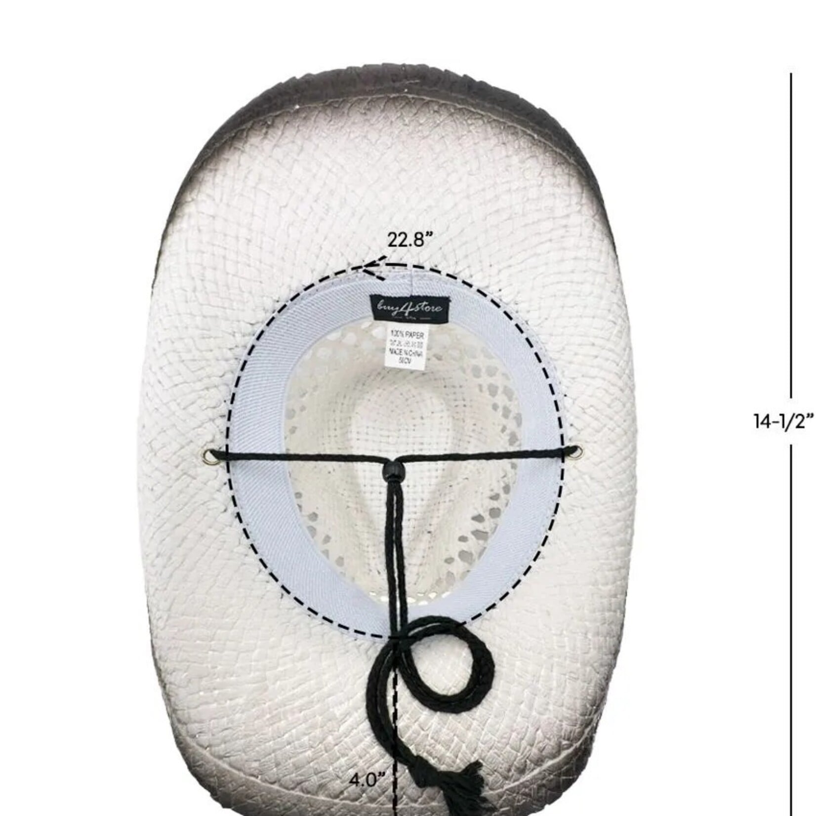 Buy4Store Buy 4 Store White Straw Cowboy Hat 08992