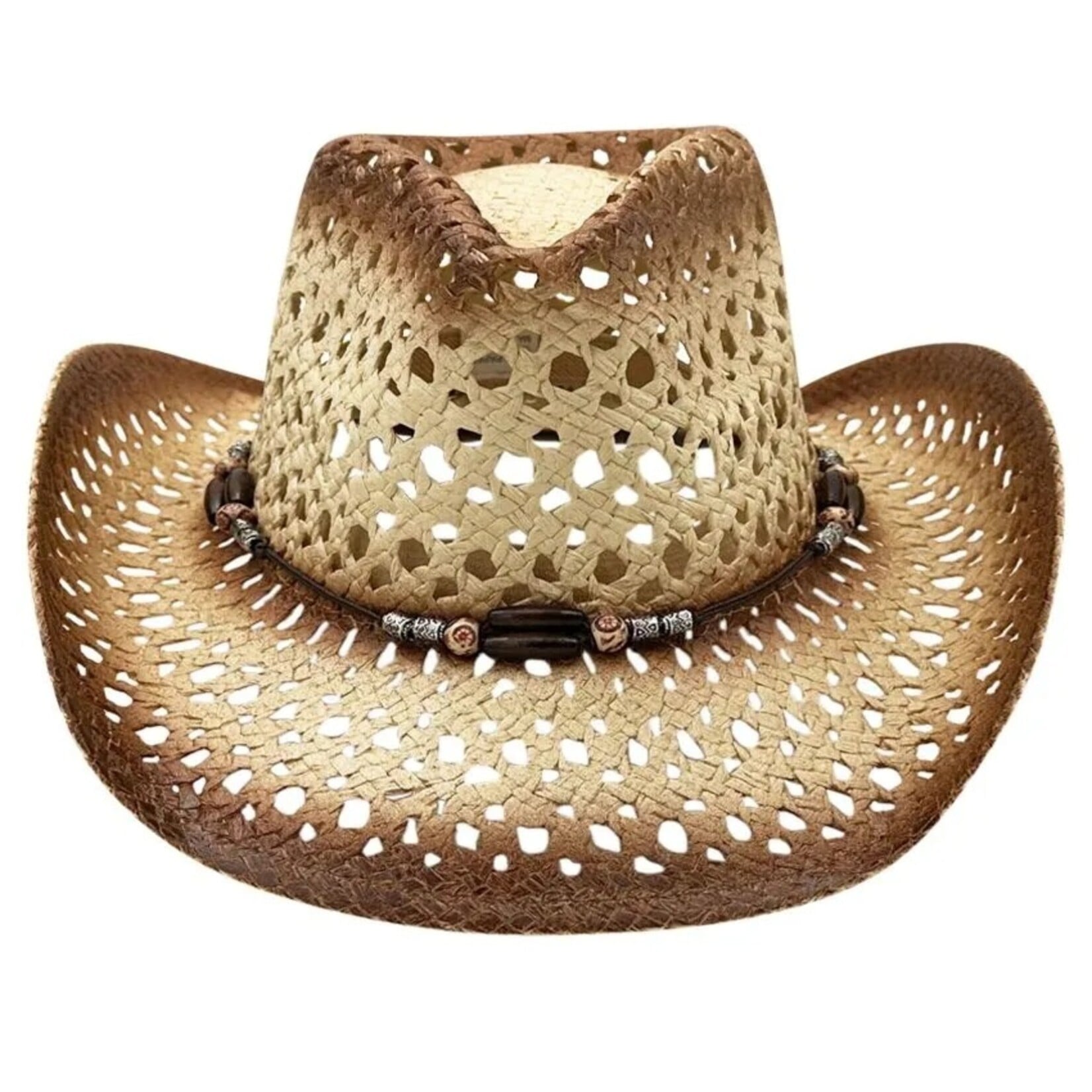 Buy4Store Buy 4 Store Brown/Tan Straw Cowboy Hat 08132