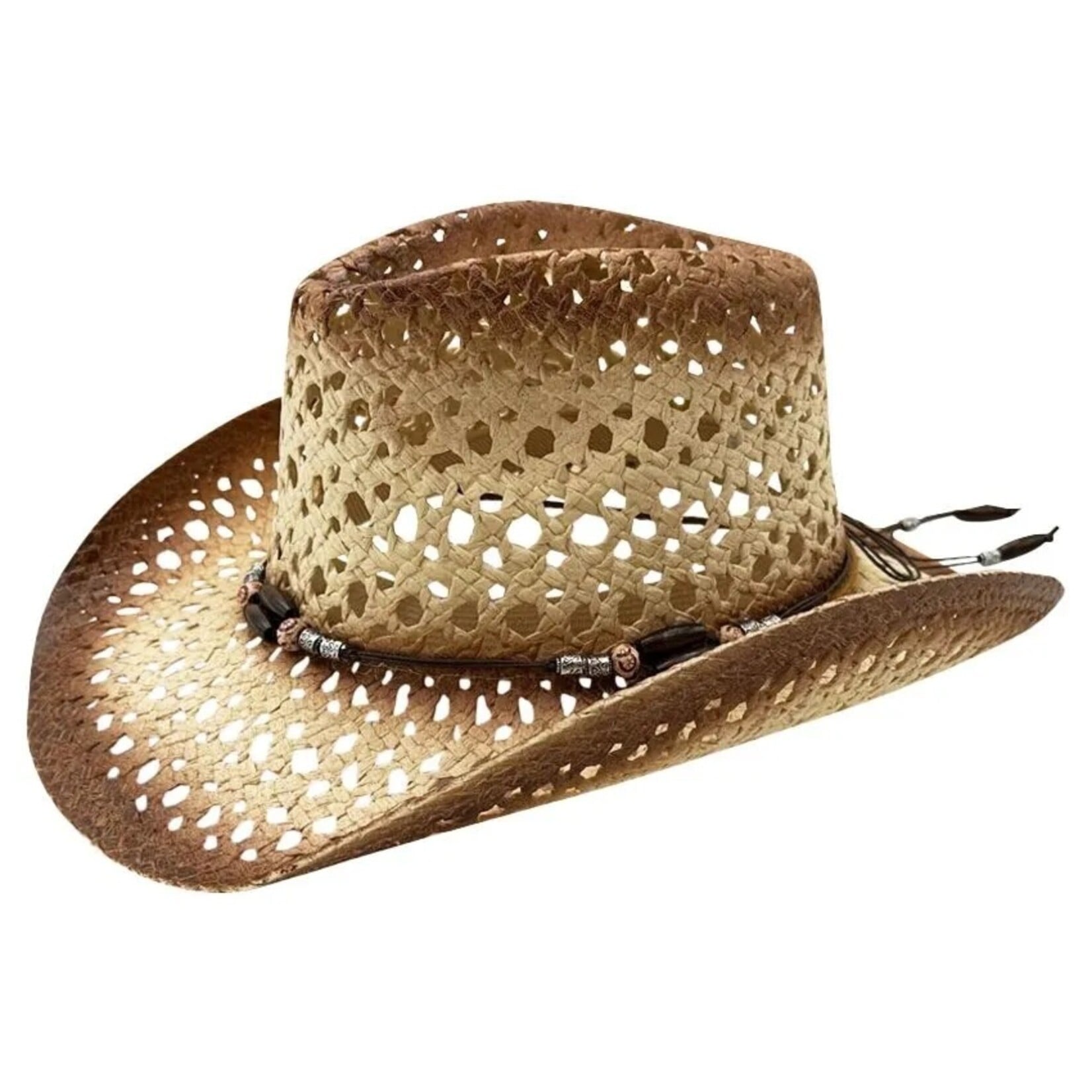 Buy4Store Buy 4 Store Brown/Tan Straw Cowboy Hat 08132