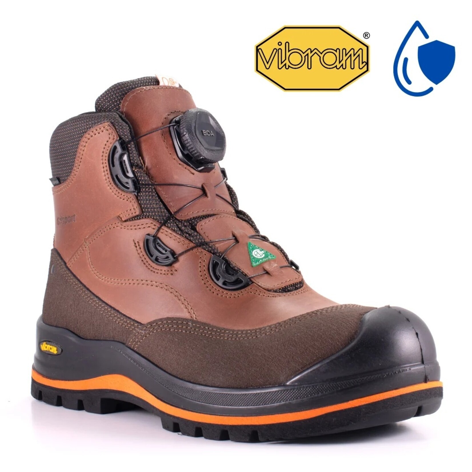 Grisport Men's Grisport BOA Wolf Composite Toe Waterproof Brown 702381C3T