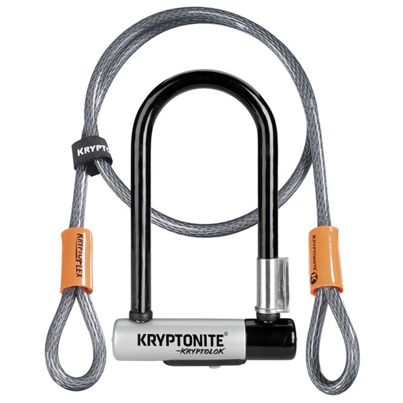 Kryptonite Lock - U/Cable - Kryptonite KryptoLok Mini-7 with 4' Flex Cable - security 6